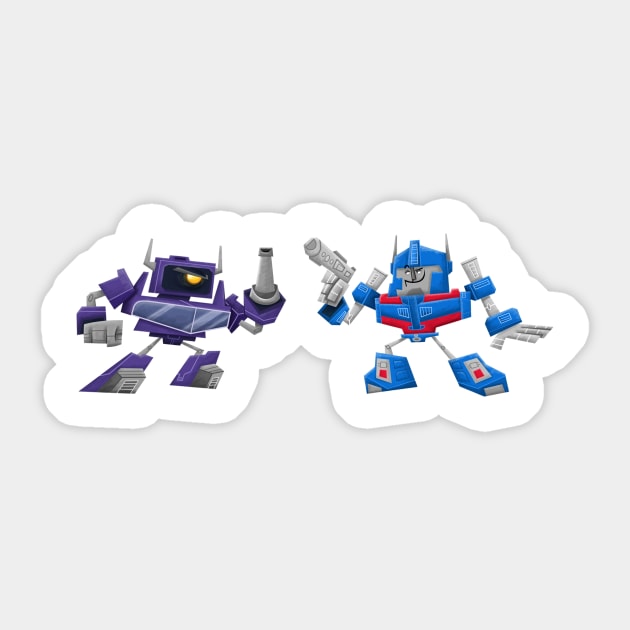 Shockwave Vs Ultra Magnus Sticker by Xander13